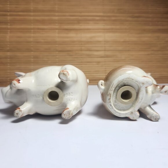 Vintage Pig Salt and Pepper Shakers Made in Japan 1982 Farmhouse Kitchen - Picture 8 of 14